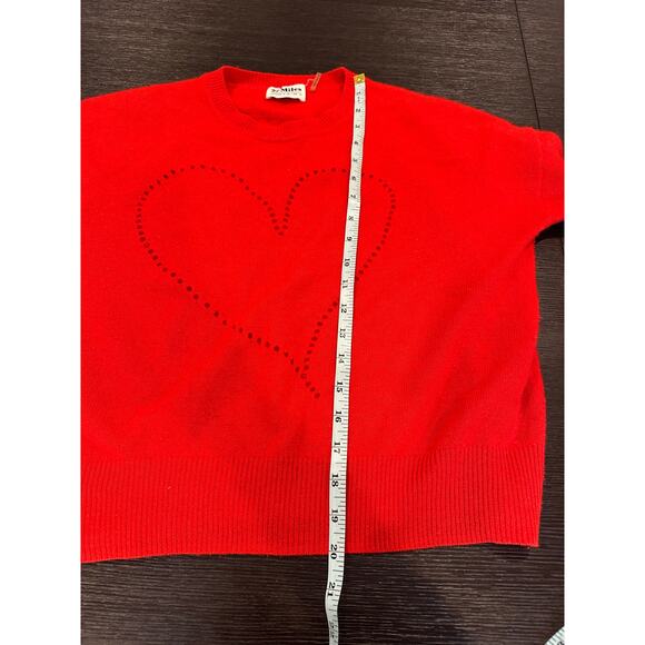 27 Miles Malibu 100% Cashmere Heart Sweater Red Size XS - Picture 9 of 9